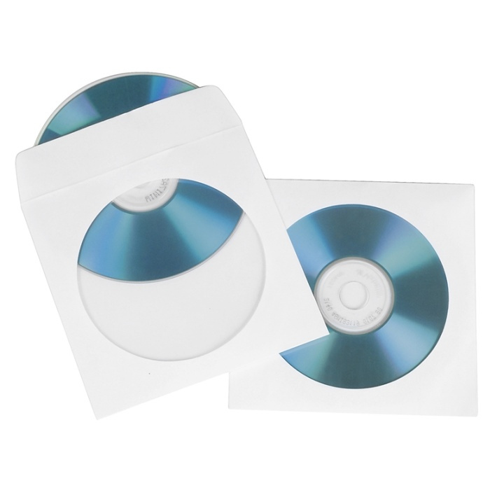 Hama CD/DVD-ficka Papper Vit 100-pack i gruppen HJEMMEELEKTRONIK / Lagringsmedier / CD / DVD / BD-diske / CD / DVD-opbevaring hos TP E-commerce Nordic AB (38-47334)
