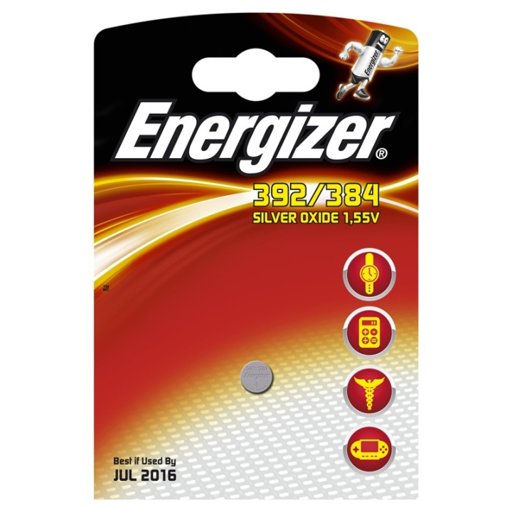 Energizer Knapcellebatteri LR41 392/384 Sølvoxid 1-pak i gruppen HJEMMEELEKTRONIK / Batterier og opladere / Batterier / Knapcelle hos TP E-commerce Nordic AB (38-47916)