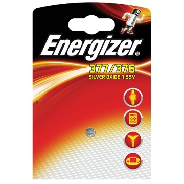 Energizer Knapcellebatteri 376/377 Sølvoxid 1-pak i gruppen HJEMMEELEKTRONIK / Batterier og opladere / Batterier / Knapcelle hos TP E-commerce Nordic AB (38-47920)