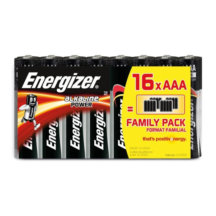 Energizer Batteri AAA/LR03 Alkaline Power 16-pak Blister i gruppen HJEMMEELEKTRONIK / Batterier og opladere / Batterier / AAA hos TP E-commerce Nordic AB (38-47939)