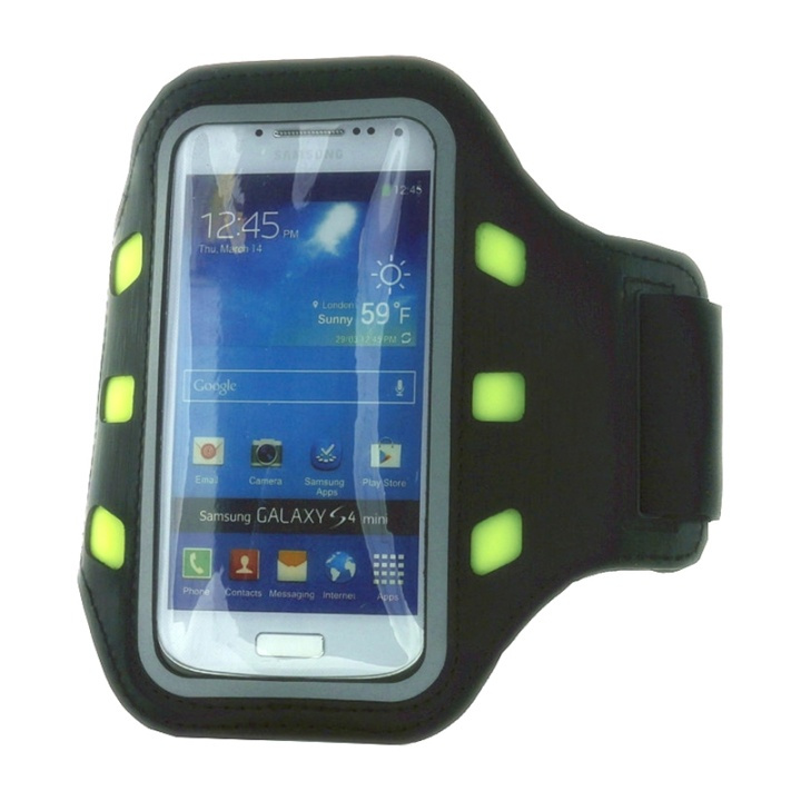 Gear Sportarmband LED Universal S/M ex. iPhone5 Svart i gruppen SMARTPHONES & TABLETS / Træning, hjem og fritid / Sport armbånd hos TP E-commerce Nordic AB (38-49052)