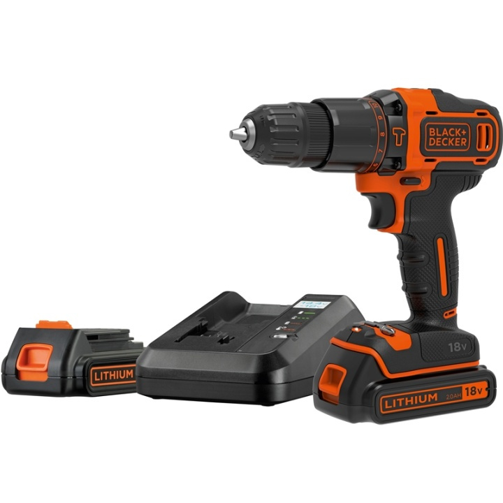 Black & Decker Skruvdragare 18V 2 batterier i gruppen HJEM, HUS & HAVE / Værktøj / Skruetrækkere hos TP E-commerce Nordic AB (38-50226)