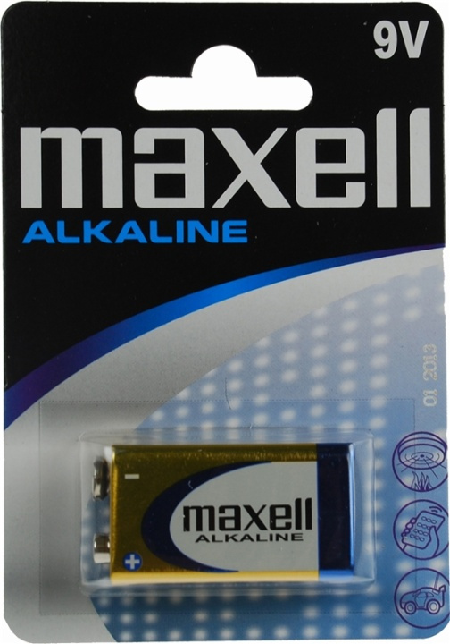 Maxell batteri, 9V/6LR61, Alkaline, 1-pack i gruppen HJEMMEELEKTRONIK / Batterier og opladere / Batterier / 9V hos TP E-commerce Nordic AB (38-5160)