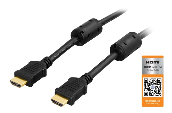 DELTACO, HDMI HSe kabel, Type A han - han, 2m, sort i gruppen HJEMMEELEKTRONIK / Kabler og adaptere / HDMI / Kabler hos TP E-commerce Nordic AB (38-5264)