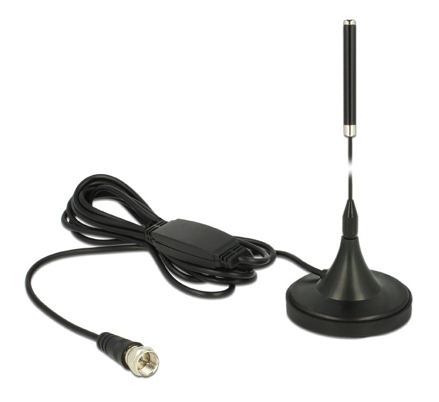 Delock DAB+ Antenna F Plug 21 dB active omnidirectional with magnetica i gruppen HJEMMEELEKTRONIK / Lyd & billede / Tv og tilbehør / Antenner og tilbehør hos TP E-commerce Nordic AB (38-52936)
