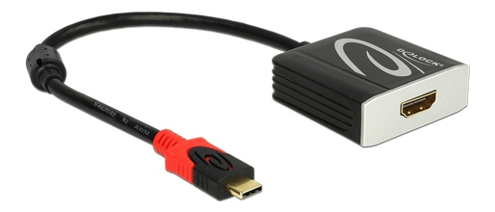 DeLOCK USB-C to HDMI adapter, 4K UHD in 60Hz, 1xHDMI ho, black i gruppen COMPUTERTILBEHØR / Kabler og adaptere / Øvrige computer kabler hos TP E-commerce Nordic AB (38-52981)