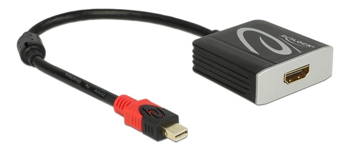 DeLOCK mini DisplayPort to HDMI-adapter, active, 4K in 60Hz, black i gruppen COMPUTERTILBEHØR / Kabler og adaptere / DisplayPort / Adaptere hos TP E-commerce Nordic AB (38-52986)