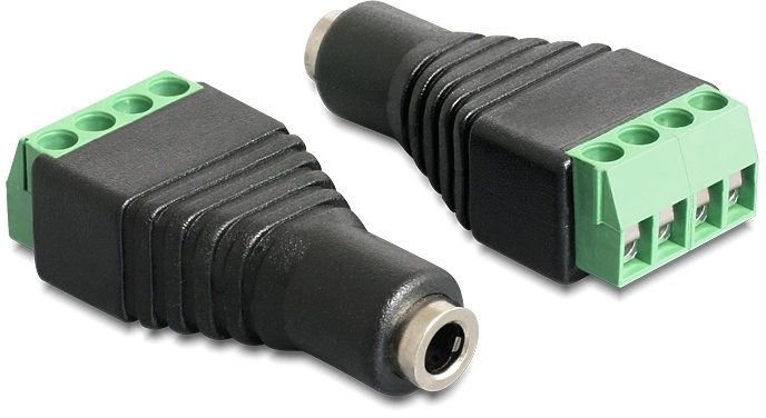 DeLOCK stereo adapter, 3,5mm stereo hun til 4-pins terminalblok, sort/ i gruppen HJEMMEELEKTRONIK / Kabler og adaptere / Audio Analog / Adaptere hos TP E-commerce Nordic AB (38-53005)