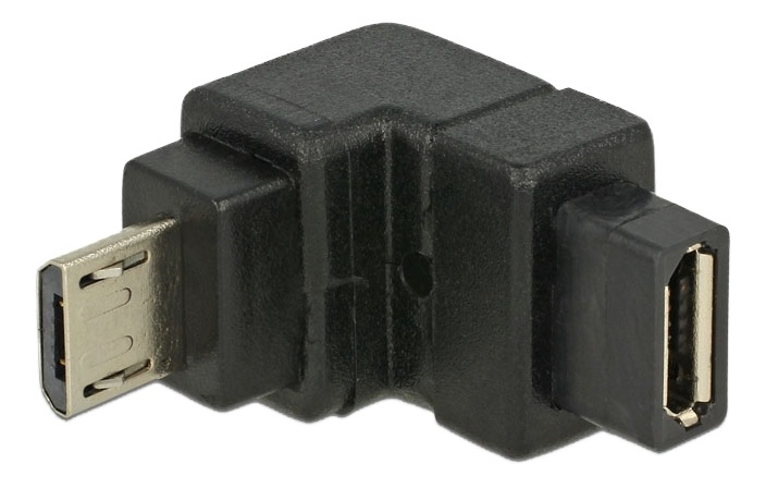 Delock Adapter USB 2.0 Micro-B male > USB 2.0 Micro-B female angled do i gruppen COMPUTERTILBEHØR / Kabler og adaptere / USB / Micro-USB / Adaptere hos TP E-commerce Nordic AB (38-53024)