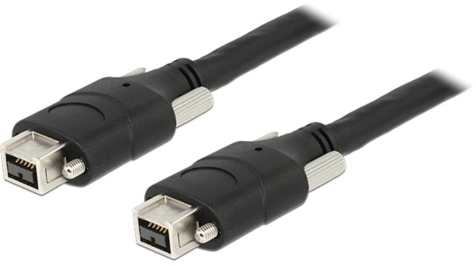 DeLOCK Firewire 800 kabel, 9-pin han - 9-pin han, 1m, sort i gruppen COMPUTERTILBEHØR / Kabler og adaptere / Firewire hos TP E-commerce Nordic AB (38-53045)