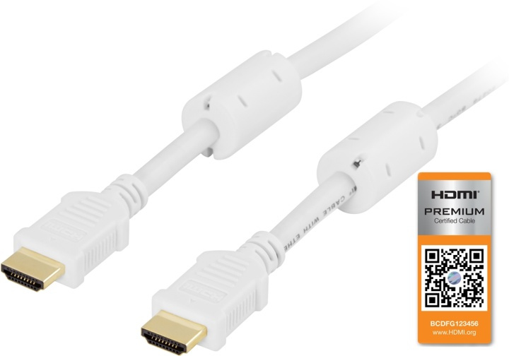 DELTACO HDMI kabel, HDMI High Speed with Ethernet, HDMI Type A han, gu i gruppen HJEMMEELEKTRONIK / Kabler og adaptere / HDMI / Kabler hos TP E-commerce Nordic AB (38-5314)