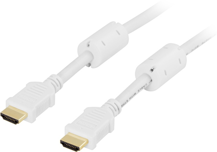 DELTACO HDMI kabel, HDMI High Speed with Ethernet, HDMI Type A han, gu i gruppen HJEMMEELEKTRONIK / Kabler og adaptere / HDMI / Kabler hos TP E-commerce Nordic AB (38-5315)