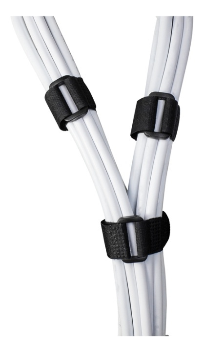 DELTACO Hook and loop fastener cable ties , 20x180mm, 10-pack, black i gruppen HJEMMEELEKTRONIK / Kabler og adaptere / Kabelhåndtering hos TP E-commerce Nordic AB (38-53217)