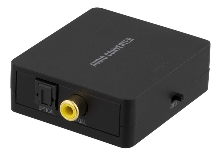 DELTACO audio converter from digital to analog with 3,5mm, black i gruppen COMPUTERTILBEHØR / Kabler og adaptere / Signalomformer hos TP E-commerce Nordic AB (38-53307)