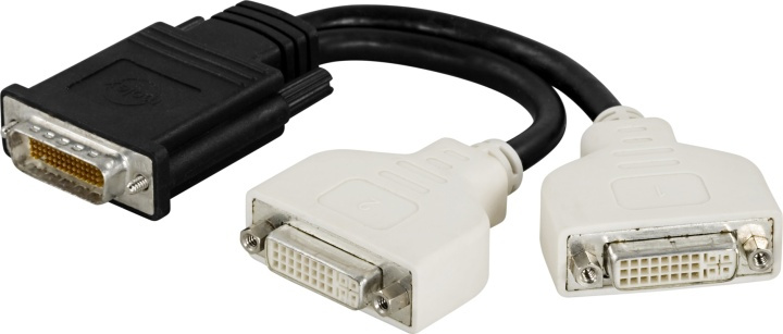 DELTACO DMS-59 til 2xDVI-I Dual Link adapter, 59-pin han - 2x29-pin hu i gruppen COMPUTERTILBEHØR / Kabler og adaptere / DVI / Adaptere hos TP E-commerce Nordic AB (38-53308)