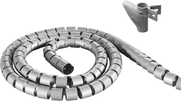 DELTACO kabelskjuler i nylon, 2,5m, grå i gruppen HJEMMEELEKTRONIK / Kabler og adaptere / Kabelhåndtering hos TP E-commerce Nordic AB (38-53413)