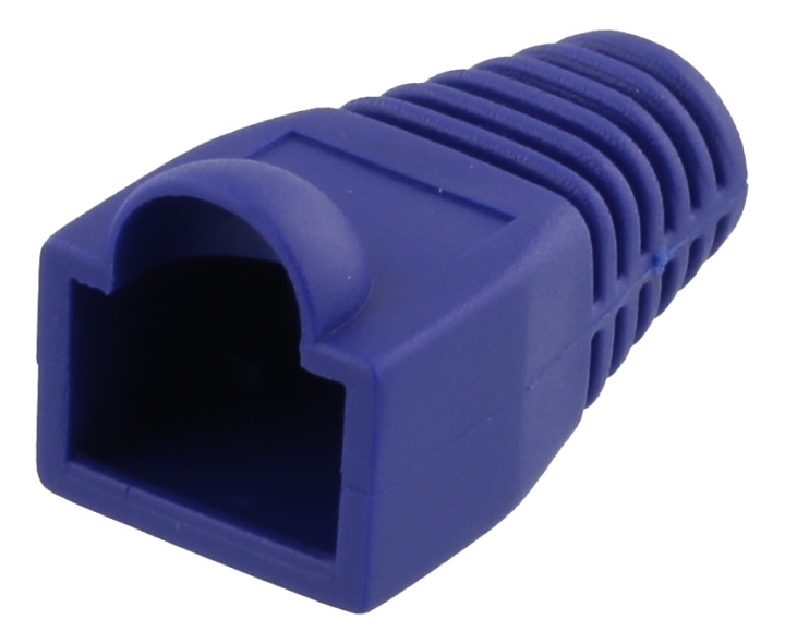 DELTACO RJ45 plug cover, for cables with 5,6mm in diameter, blue, 20p i gruppen COMPUTERTILBEHØR / Kabler og adaptere / Netværkskabler / Adaptere og samlemuffer hos TP E-commerce Nordic AB (38-53454)