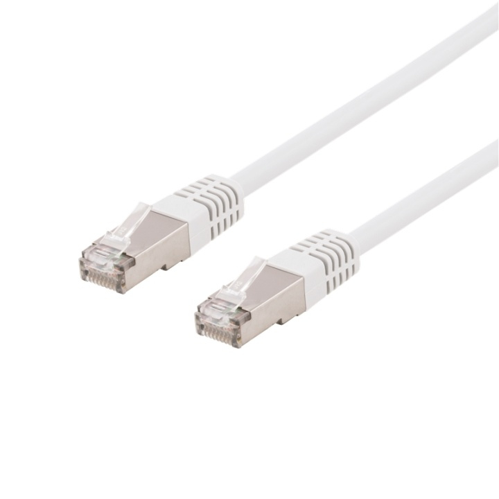 DELTACO S/FTP Cat6 patchkabel, LSZH, 0,3m, White i gruppen COMPUTERTILBEHØR / Kabler og adaptere / Netværkskabler / Cat6 hos TP E-commerce Nordic AB (38-53518)