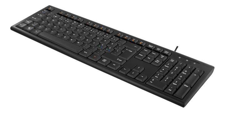 DELTACO Tastatur, nordisk layout, USB, 1,1m kabel, sort i gruppen COMPUTERTILBEHØR / Mus og tastatur / Tastatur / Med ledning hos TP E-commerce Nordic AB (38-53569)