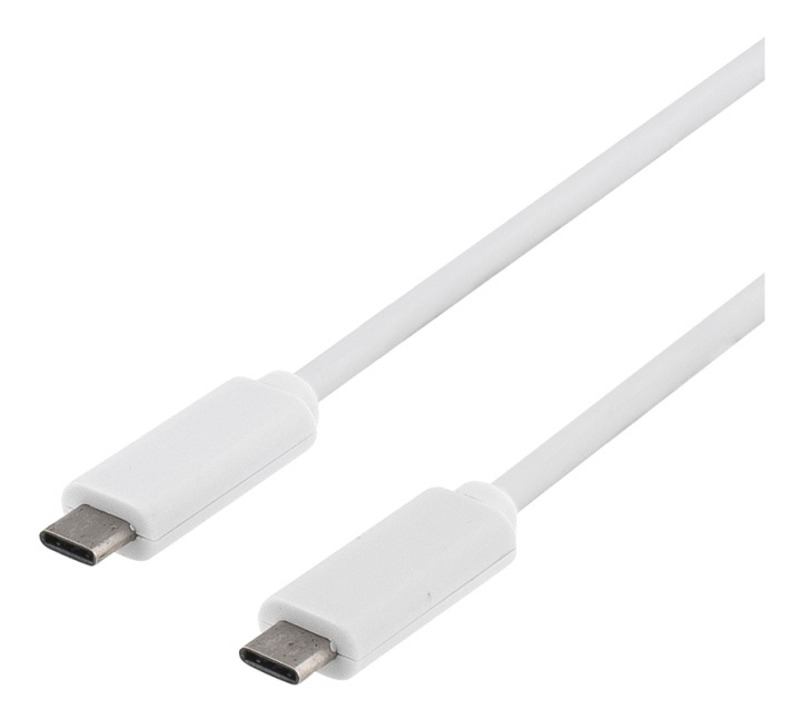 DELTACO USB 3.1 cable, Gen 1, Type C - Type C, 0.5m, white i gruppen SMARTPHONES & TABLETS / Opladere og kabler / Kabler / Kabler Type C hos TP E-commerce Nordic AB (38-53697)