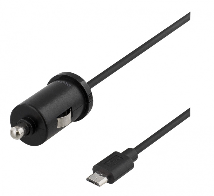DELTACO Biloplader med Micro USB, 1A, 1xUSB Micro B ha, 1m, sort i gruppen SMARTPHONES & TABLETS / Opladere og kabler / Bilopladere / Bil oplader microUSB hos TP E-commerce Nordic AB (38-53766)