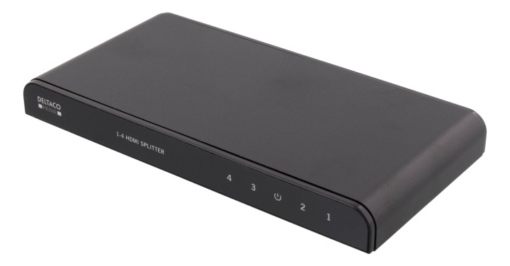 DELTACO PRIME HDMI Splitter, 1 to 4 splitter, 4K, HDCP, 3D, black i gruppen COMPUTERTILBEHØR / Kabler og adaptere / HDMI / VGA / DVI switche hos TP E-commerce Nordic AB (38-53927)