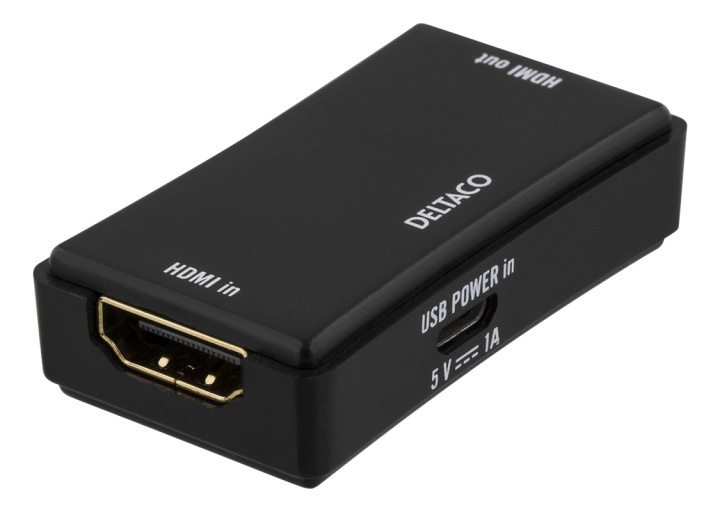 DELTACO HDMI Repeater Extends the lenght of HDMI Cable up to 50m i gruppen HJEMMEELEKTRONIK / Kabler og adaptere / HDMI / Adaptere hos TP E-commerce Nordic AB (38-53949)