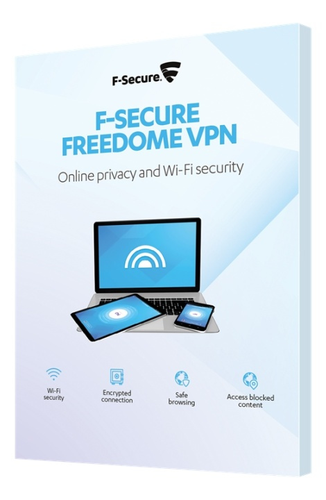 F-Secure FREEDOME VPN, 1 bruger i 1 år, nordic, retail Box i gruppen COMPUTERTILBEHØR / Computer Tilbehør / Software hos TP E-commerce Nordic AB (38-54448)