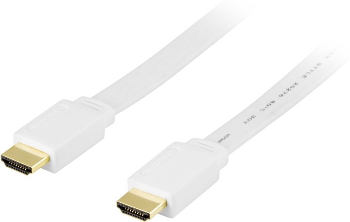 DELTACO fladt HDMI kabel, HDMI High Speed with Ethernet, HDMI Type A h i gruppen HJEMMEELEKTRONIK / Kabler og adaptere / HDMI / Kabler hos TP E-commerce Nordic AB (38-5503)