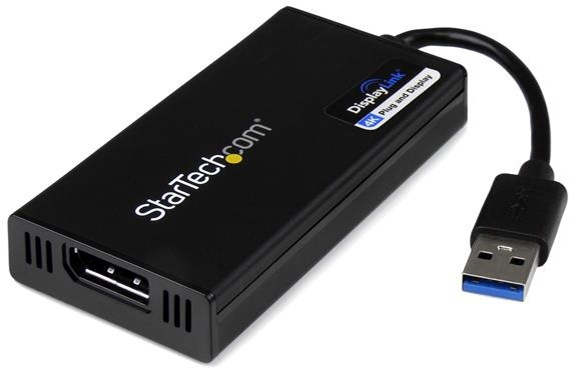 StarTech USB32DP4K, USB 3.0 to DP adapter, Ultra HD, black i gruppen COMPUTERTILBEHØR / Kabler og adaptere / DisplayPort / Adaptere hos TP E-commerce Nordic AB (38-55596)