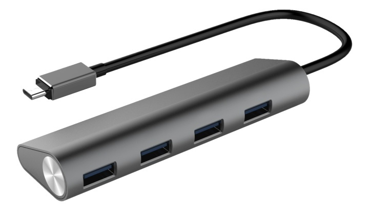 DELTACO 4 Port USB 3.1 Type C HUB i gruppen COMPUTERTILBEHØR / Computer Tilbehør / USB-hubs hos TP E-commerce Nordic AB (38-55974)