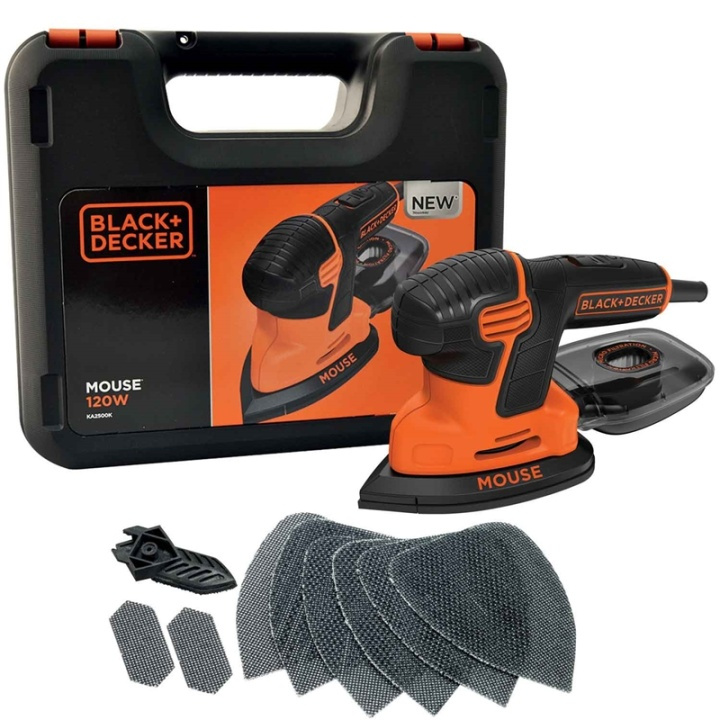 Black & Decker Slipmus 120W inkl.tillbehör i gruppen HJEM, HUS & HAVE / Værktøj / Slibemaskiner hos TP E-commerce Nordic AB (38-56129)