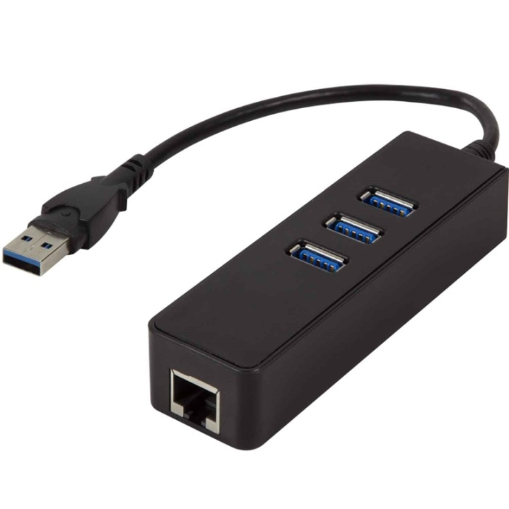 LogiLink USB 3.0->RJ45 Gigabit USB-hub i gruppen COMPUTERTILBEHØR / Computer Tilbehør / USB-hubs hos TP E-commerce Nordic AB (38-56338)