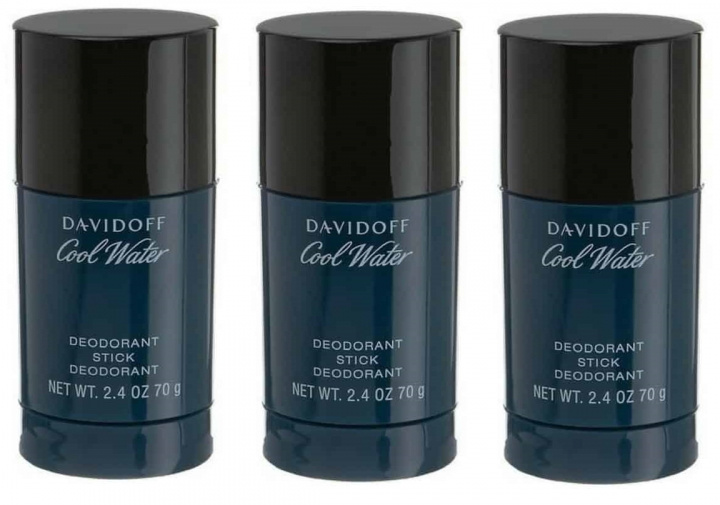3-pack Davidoff Cool Water Man Deostick 75ml i gruppen SKØNHED & HELSE / Duft & Parfume / Deodorant / Deo for ham hos TP E-commerce Nordic AB (38-57121PKT)