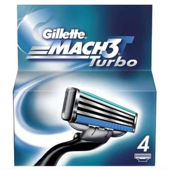 Gillette Mach3 Turbo 4-pack i gruppen SKØNHED & HELSE / Hår og styling / Barbering og trimning / Barberskraber og tilbehør hos TP E-commerce Nordic AB (38-57193)