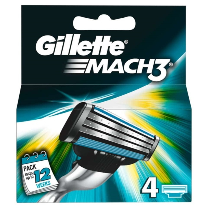 Gillette Mach3 4-pack i gruppen SKØNHED & HELSE / Hår og styling / Barbering og trimning / Barberskraber og tilbehør hos TP E-commerce Nordic AB (38-57194)