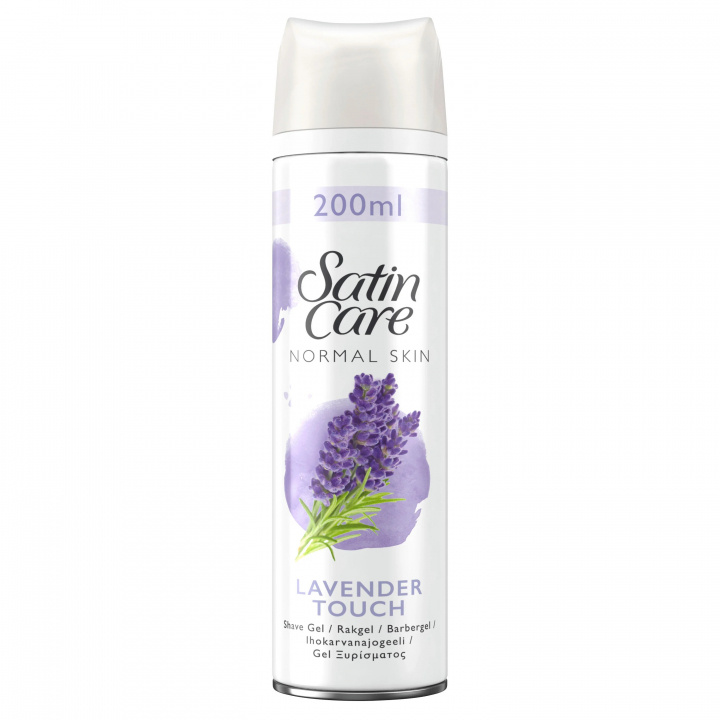Gillette Venus Satin Care Normal Skin Lavender Touch Barbergel 200 ml i gruppen SKØNHED & HELSE / Hår og styling / Hårfjerning / Ladyshave hos TP E-commerce Nordic AB (38-57325)