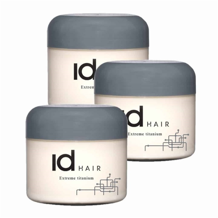 3-pack ID Hair Extreme Titanium Wax 100ml i gruppen SKØNHED & HELSE / Hår og styling / Hår styling / Hår Voks hos TP E-commerce Nordic AB (38-57376)