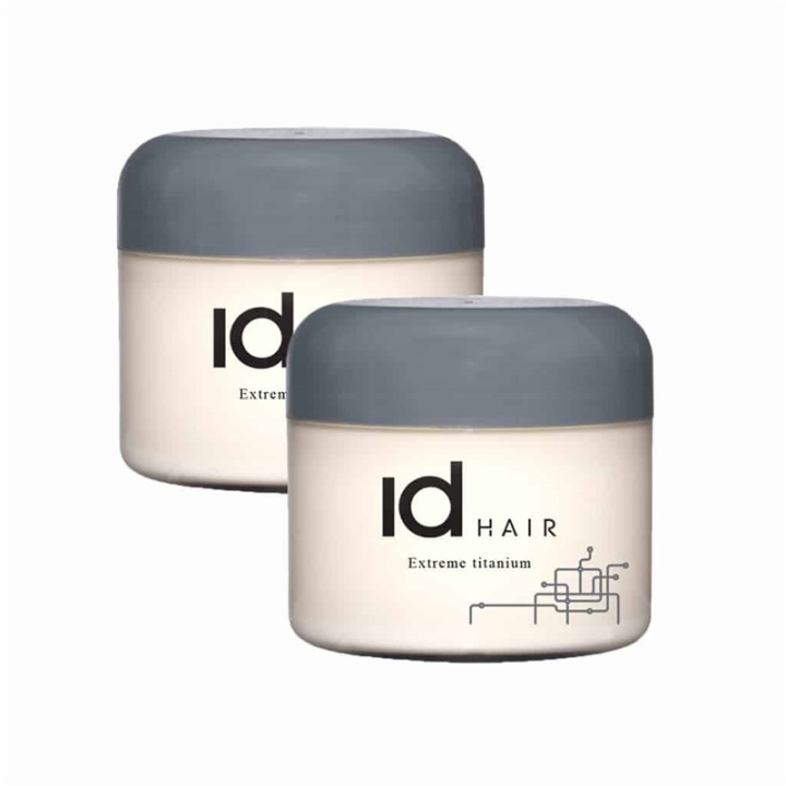 2-pack ID Hair Extreme Titanium Wax 100ml i gruppen SKØNHED & HELSE / Hår og styling / Hår styling / Hår Voks hos TP E-commerce Nordic AB (38-57377)