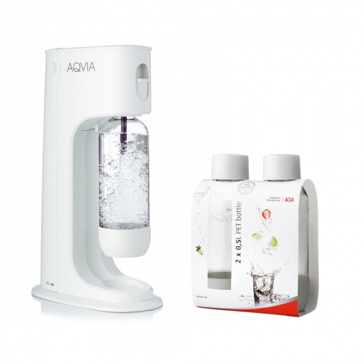 AGA Aqvia Balance (Snow White) + 2 x 0,5L PET-flaskor i gruppen HJEM, HUS & HAVE / Husholdningsapparater / Vand & Juice / Kulsyremaskiner / Kulsyremaskiner hos TP E-commerce Nordic AB (38-5876PKT)