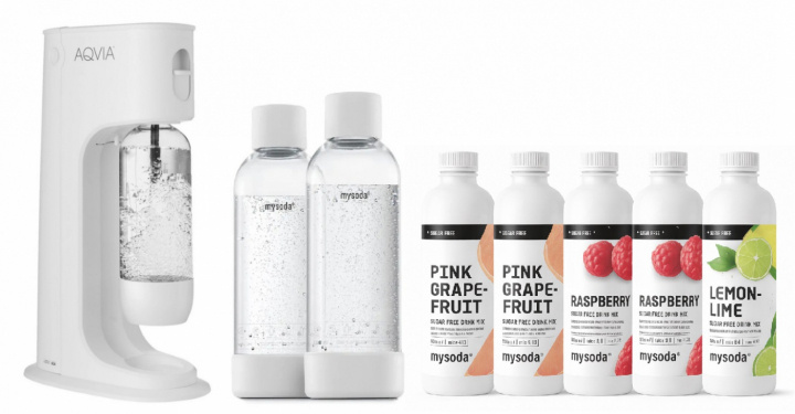 AGA Aqvia Balance Stripped + 2 x bottles + 5 flavors i gruppen HJEM, HUS & HAVE / Husholdningsapparater / Vand & Juice / Kulsyremaskiner / Kulsyremaskiner hos TP E-commerce Nordic AB (38-5876STRPKT3)