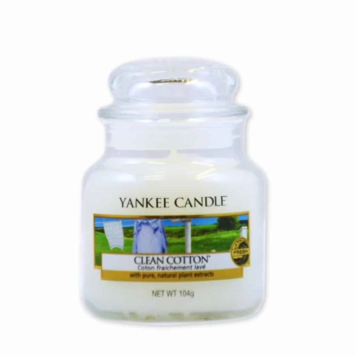 Yankee Candle Classic Small Jar Clean Cotton Candle 104g i gruppen SKØNHED & HELSE / Duft & Parfume / Øvrig duft / Duftlys hos TP E-commerce Nordic AB (38-59337)