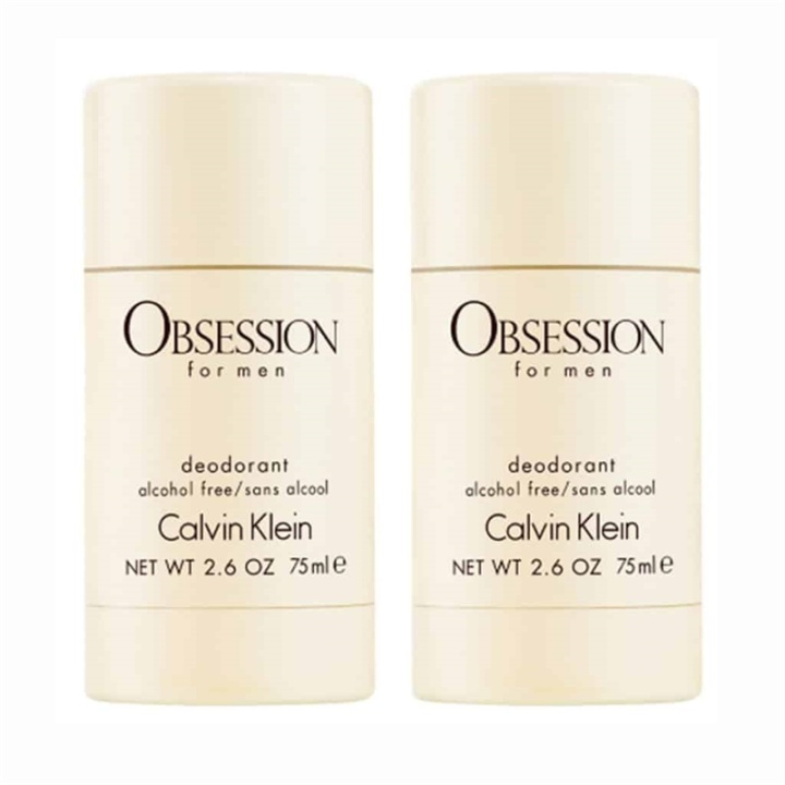 2-pack Calvin Klein Obsession For Men Deostick 75ml i gruppen SKØNHED & HELSE / Duft & Parfume / Deodorant / Deo for ham hos TP E-commerce Nordic AB (38-59364)