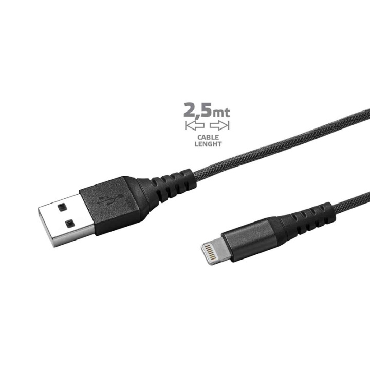 Celly Extreme Cable Lightning 25cm S (USBLIGHTNYL25BK) i gruppen SMARTPHONES & TABLETS / Opladere og kabler / Kabler / Kabler Lightning hos TP E-commerce Nordic AB (38-59727)