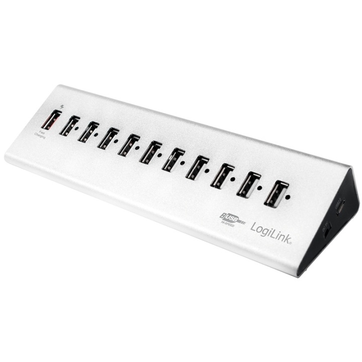 LogiLink USB 2.0-hub 10+1 fast charge (UA0226) i gruppen COMPUTERTILBEHØR / Computer Tilbehør / USB-hubs hos TP E-commerce Nordic AB (38-60475)