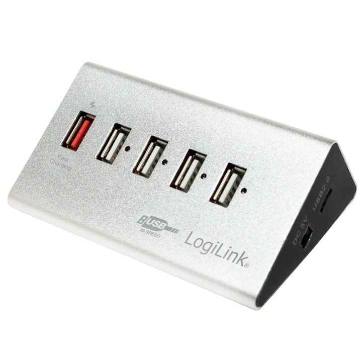 LogiLink USB 2.0-hub 4+1 fast charge (UA0224) i gruppen COMPUTERTILBEHØR / Computer Tilbehør / USB-hubs hos TP E-commerce Nordic AB (38-60484)