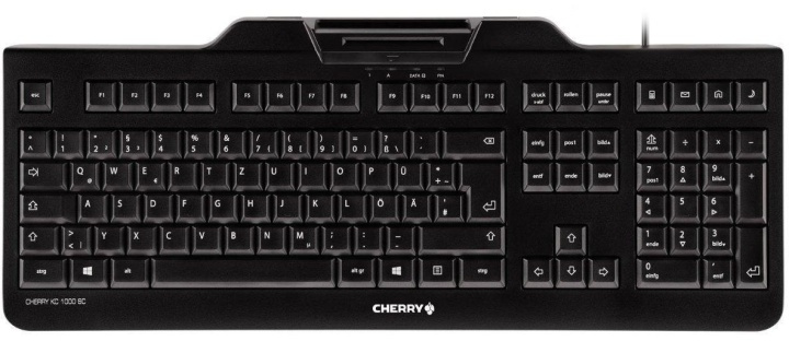 Cherry KC 1000 SC - tastatur med indbygget kreditkortlæser, ISO 7810, i gruppen COMPUTERTILBEHØR / Mus og tastatur / Tastatur / Med ledning hos TP E-commerce Nordic AB (38-61359)