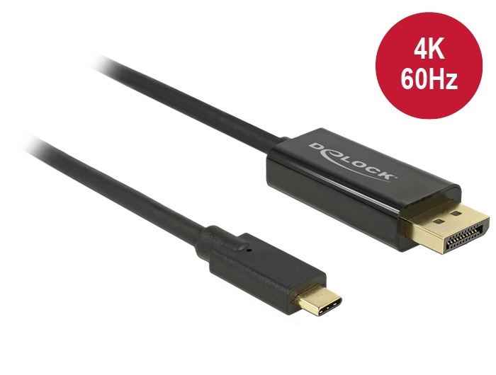 DeLock 85255 Cable USB Type-C male to Displayport male (DP Alt Mode) i gruppen COMPUTERTILBEHØR / Kabler og adaptere / DisplayPort / Kabler hos TP E-commerce Nordic AB (38-61422)