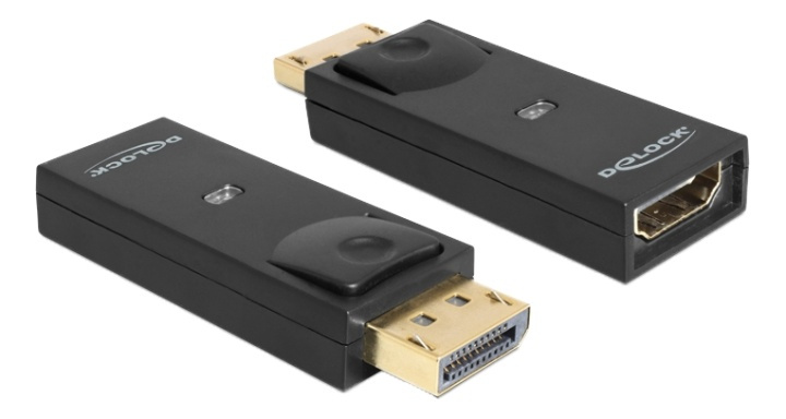 Delock Adapter Displayport 1.1 male to HDMI female, 3840x2160, black i gruppen HJEMMEELEKTRONIK / Kabler og adaptere / HDMI / Adaptere hos TP E-commerce Nordic AB (38-61425)