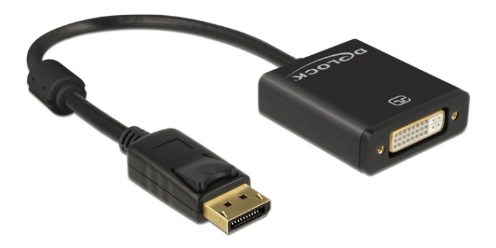 Delock Adapter Displayport 1.2 male > DVI female 4K Active black i gruppen COMPUTERTILBEHØR / Kabler og adaptere / DisplayPort / Adaptere hos TP E-commerce Nordic AB (38-61429)